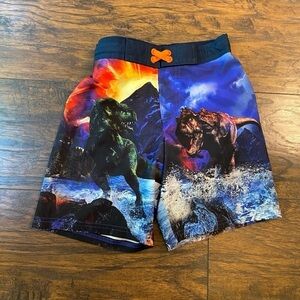 Wonder Nation Blue and Orange Swim Trunks Dynamic Design